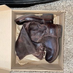 Bed Stu  chocolate brown distressed riding boots